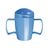 Kristallon Heritage drinking cup with lid | 300ml | blue | 4 pieces