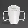 Olympia Kristallon Heritage drinking cup with lid | 300ml white | 4 pieces