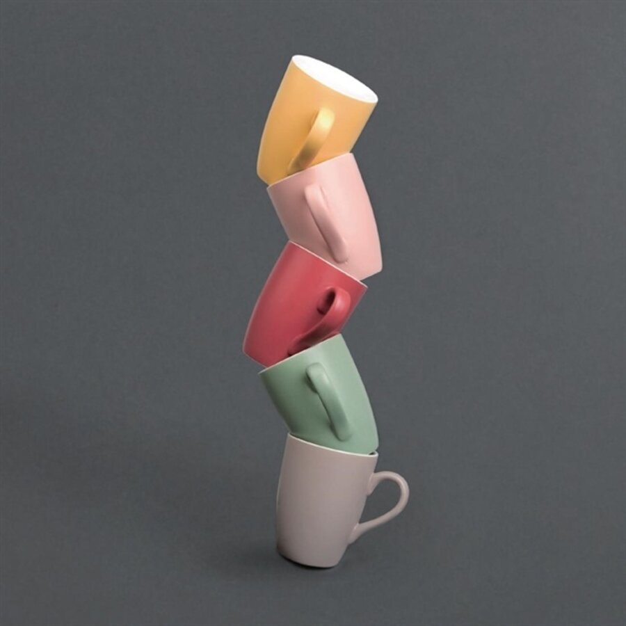 Pastel mug | porcelain | grey | 34cl | 6 pieces