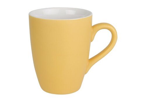  Olympia Pastel mug | porcelain | yellow | 34cl | 6 pieces 