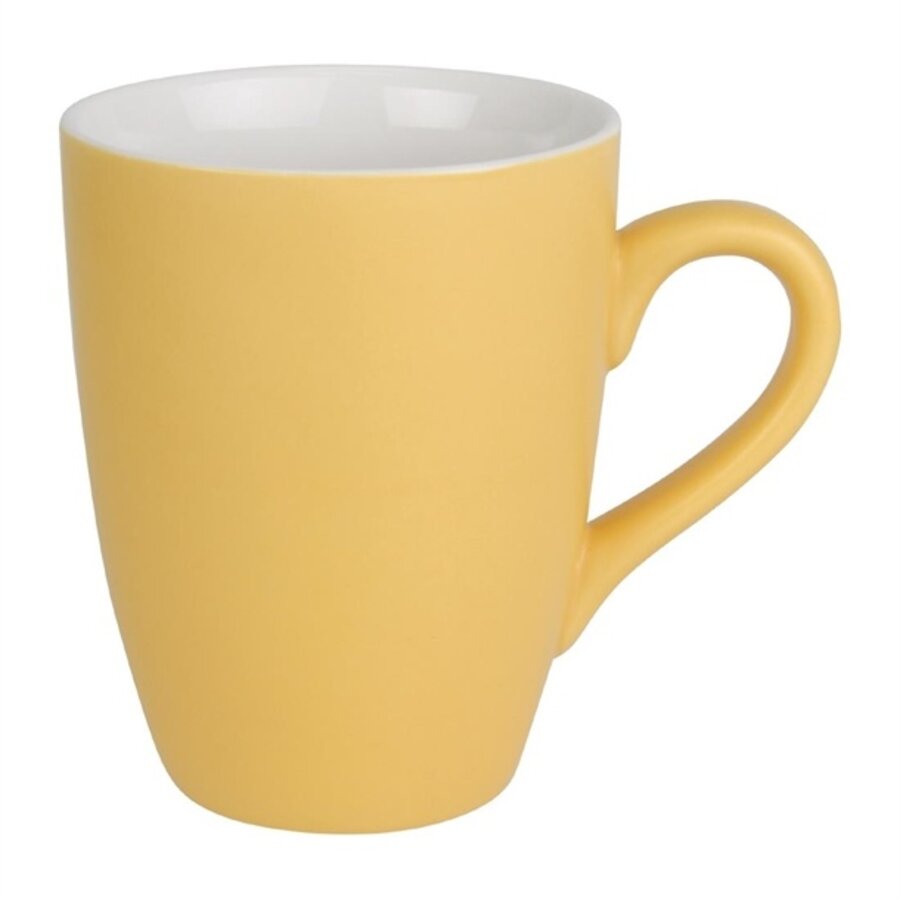 Pastel mug | porcelain | yellow | 34cl | 6 pieces