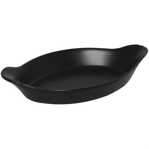  Olympia oval tapas plate | 20.4x11.8cm | matt black | 6 pieces 