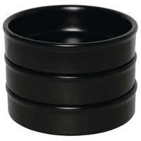 stackable bowl | Stoneware | Matt black | 10.2Øx2cm | 6 pieces