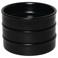 stackable bowl | Stoneware | Matt black | 10,2Øx2cm | 6 pieces