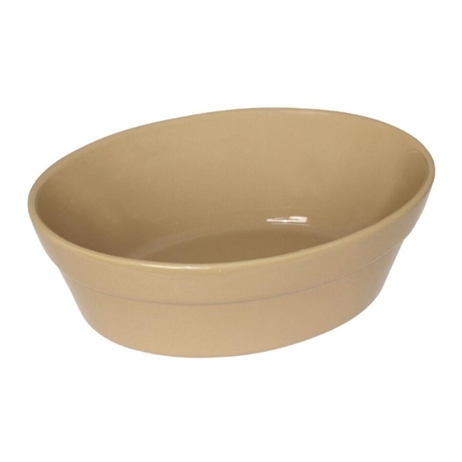ovale Steingut-Auflaufformen | 14,5 x 10,4 x (h) 4,4 cm | 6 Stück