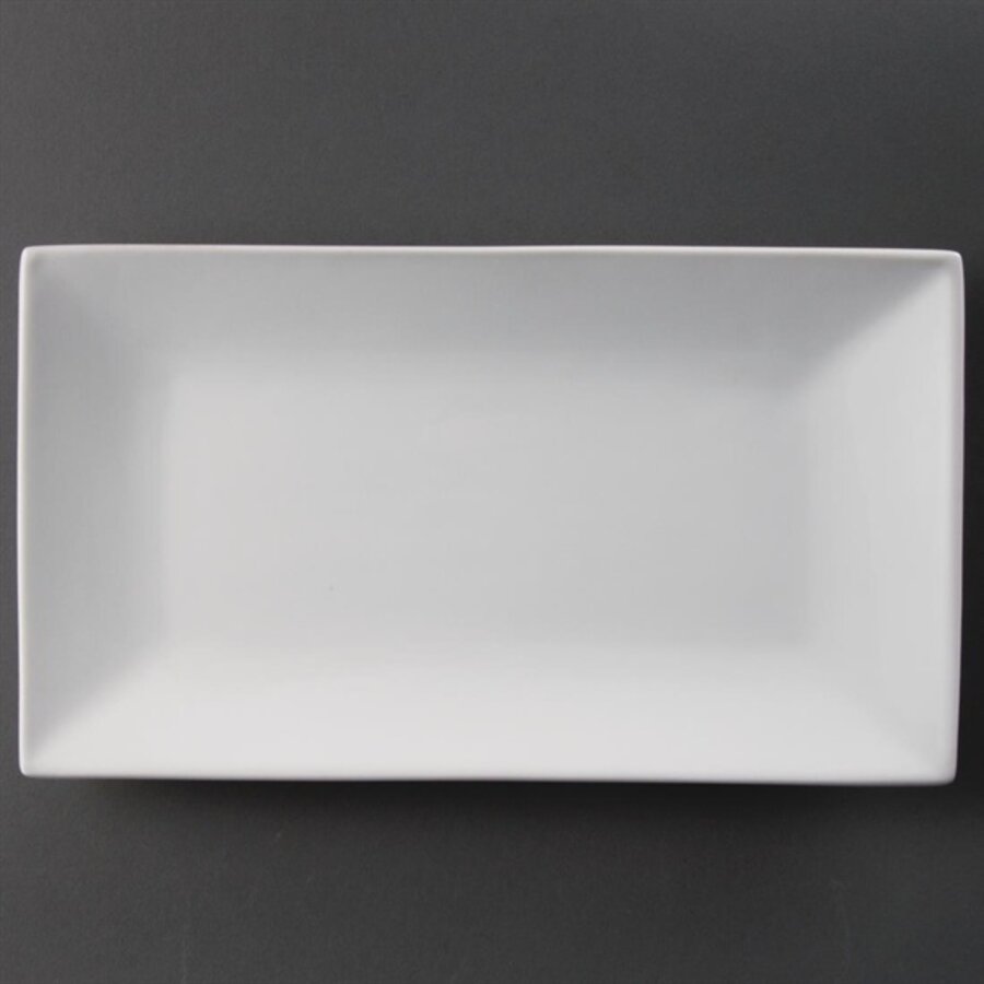 Whiteware rectangular serving dishes | 31x18cm | 2 pieces