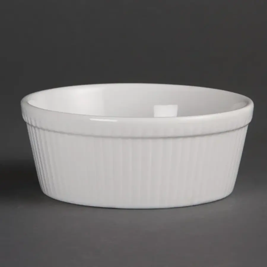 Runder Tortenständer aus Weißware | 5,3 (h) x 13,4 cm | 6 Stück