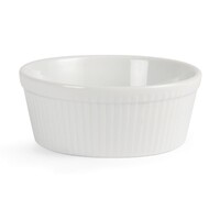 Présentoir à gâteaux rond en faïence blanche | 5,3(h)x13,4cm | 6 pièces