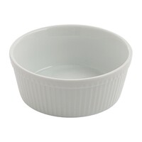 Présentoir à gâteaux rond en faïence blanche | 5,3(h)x13,4cm | 6 pièces