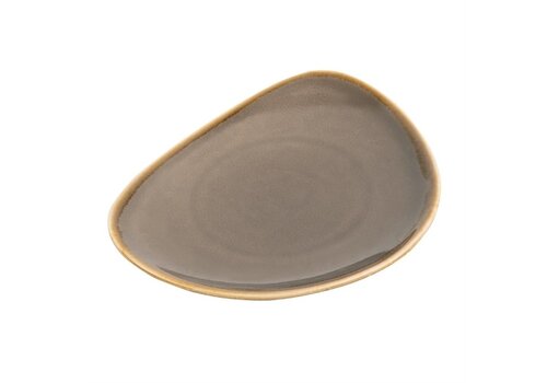  Olympia Kiln triangular plates | Grey | Ø 23cm | 6 pieces 