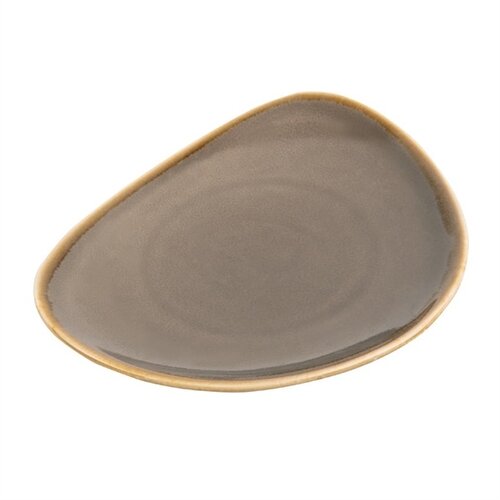  Olympia Kiln triangular plates | Gray | Ø 23cm | 6 pieces 
