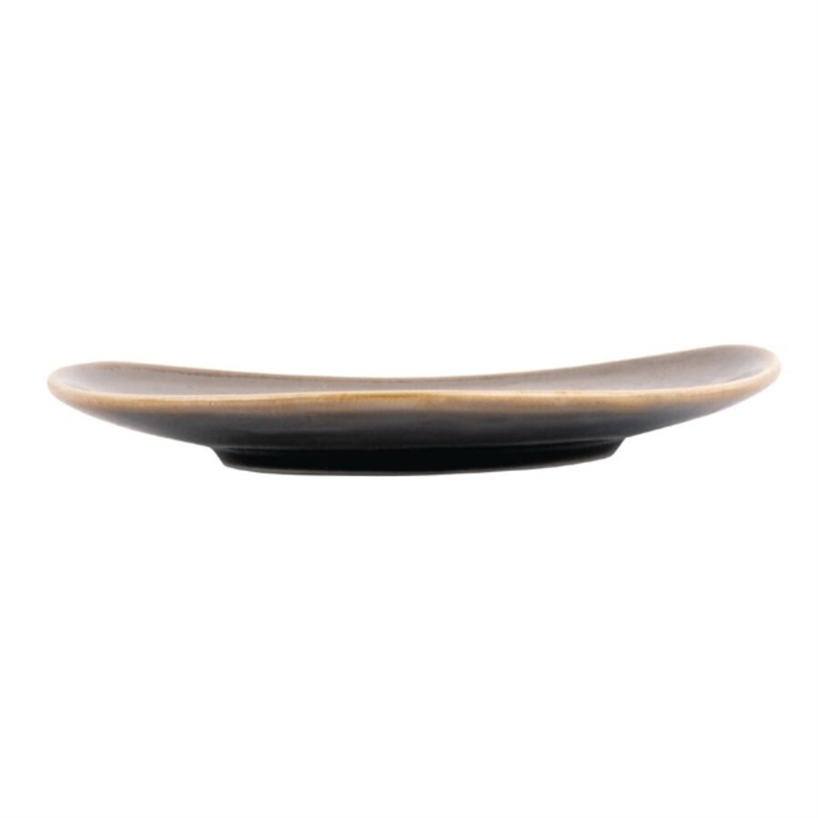 Kiln triangular plates | Grey | Ø 23cm | 6 pieces