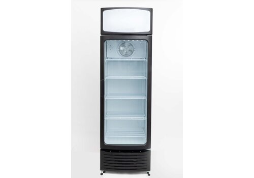  HorecaTraders Réfrigérateur traiteur avec porte noire | 397 litres | 70 x 66 x(h)213,5 cm 