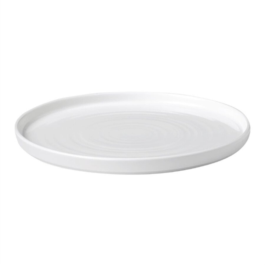 assiettes à bord relevé | 21 cm | Blanc | 6 pièces