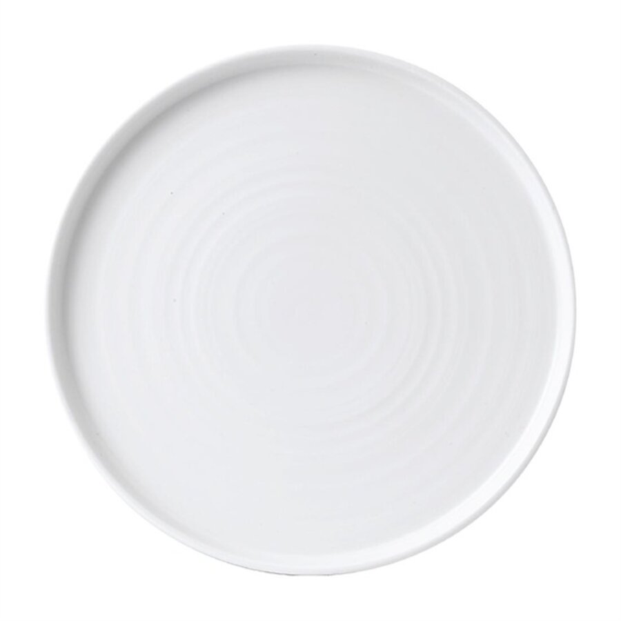 borden met opstaande rand | 26cm | wit | 6 stuks
