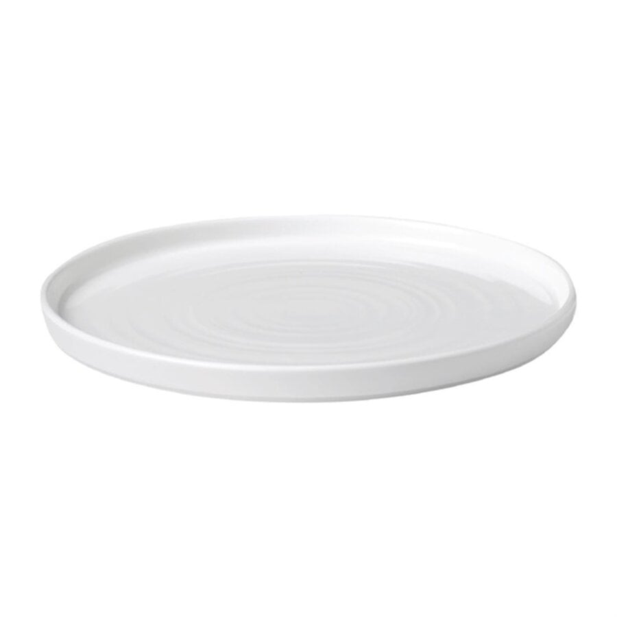 plates with raised edge | 26cm | white | 6 pieces