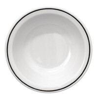 Bols en mélamine cristal avec bord noir | 15 cm | 12 pièces