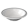 Olympia Bols en mélamine cristal avec bord noir | 15 cm | 12 pièces