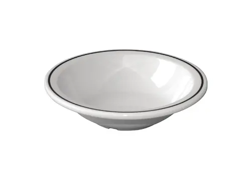  Olympia Bols en mélamine cristal avec bord noir | 15 cm | 12 pièces 