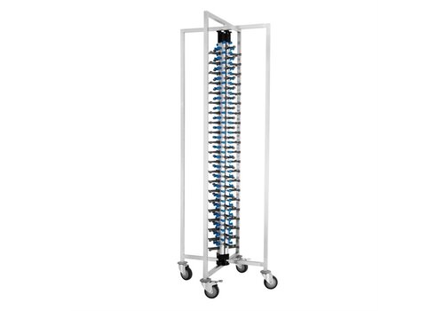  Vogue Mobile plate rack | 84x 30 cm plates | 70x70x (h) 190 cm 