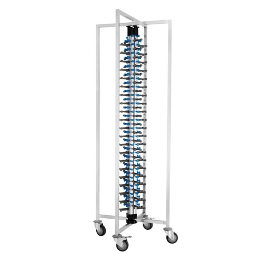 Mobile plate rack | 84x 30 cm plates | 70x70x (h) 190 cm