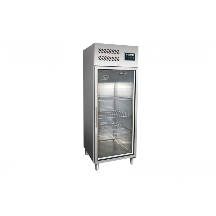 Professionele koelkast met glasdeur | 2/1 GN | 537 Liter | 680x810x(h)200 cm