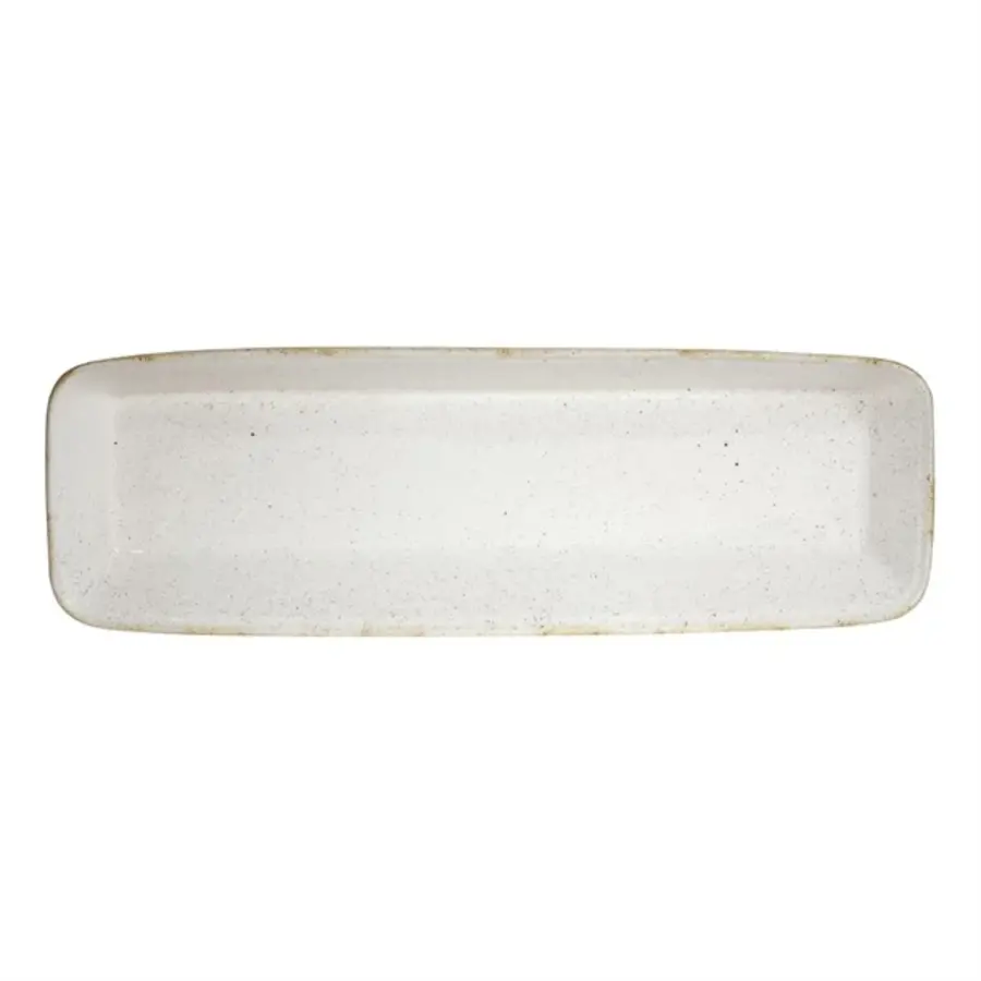 Stonecast Hints rectangular baking dishes | White | 160 x 530mm | 2 pieces