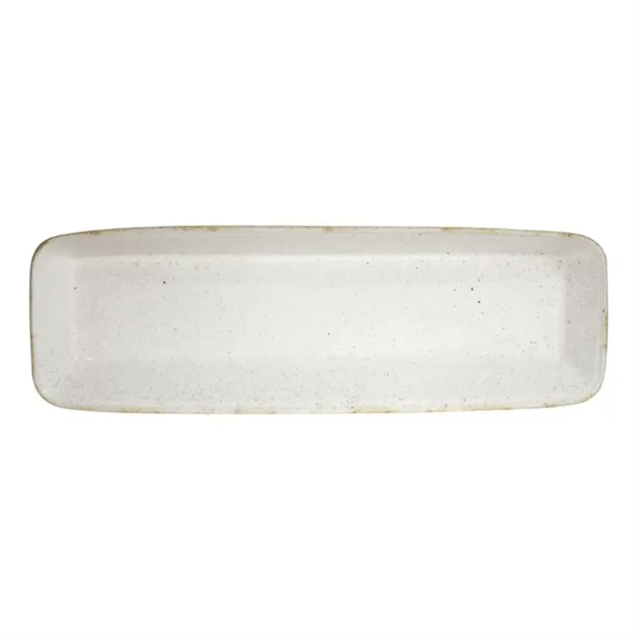 Stonecast Hints rectangular oven dishes | White | 160 x 530mm | 2 pieces