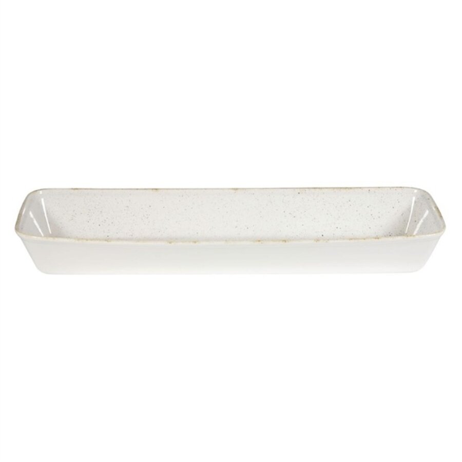 Stonecast Hints rectangular baking dishes | White | 160 x 530mm | 2 pieces