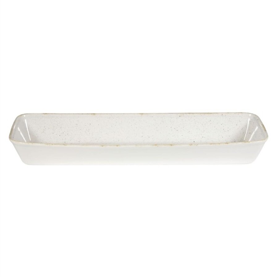 Stonecast Hints rectangular oven dishes | White | 160 x 530mm | 2 pieces