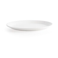 Assiettes ovales en faïence blanche | Ø 30,5cm | 12 pièces