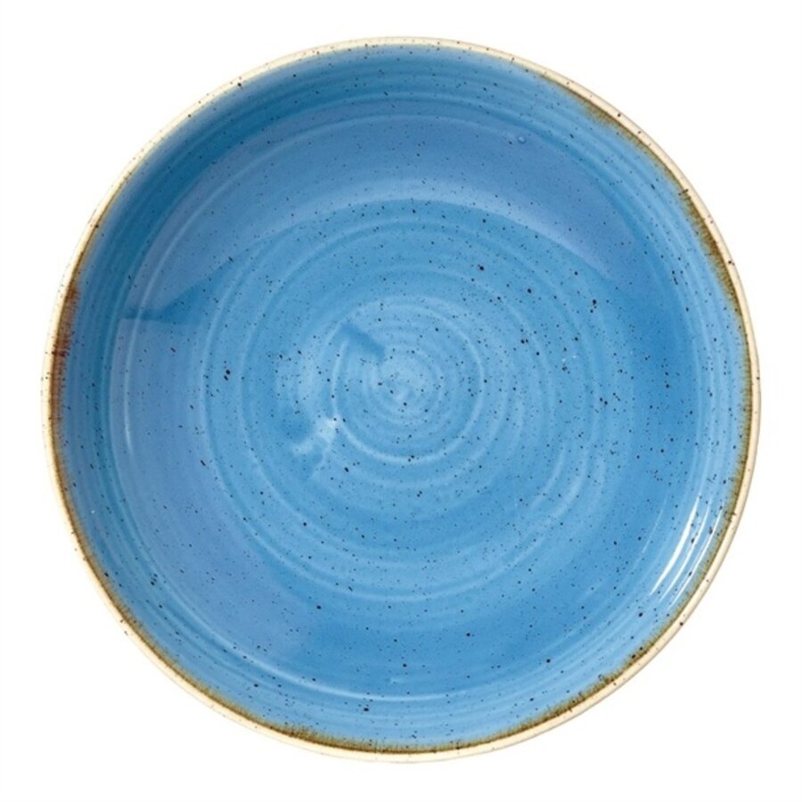 Stonecast ronde schalen | Blauw | Ø18,4cm | 12 stuks