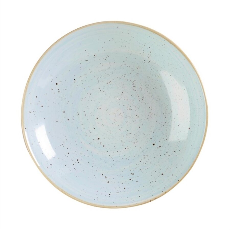Bols ronds en pierre moulée | bleu clair | Ø31,5cm | 6 pièces