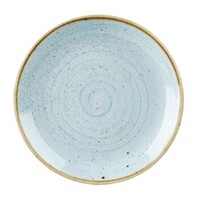 Assiettes rondes en pierre moulée | Ø26cm | bleu | 12 pièces