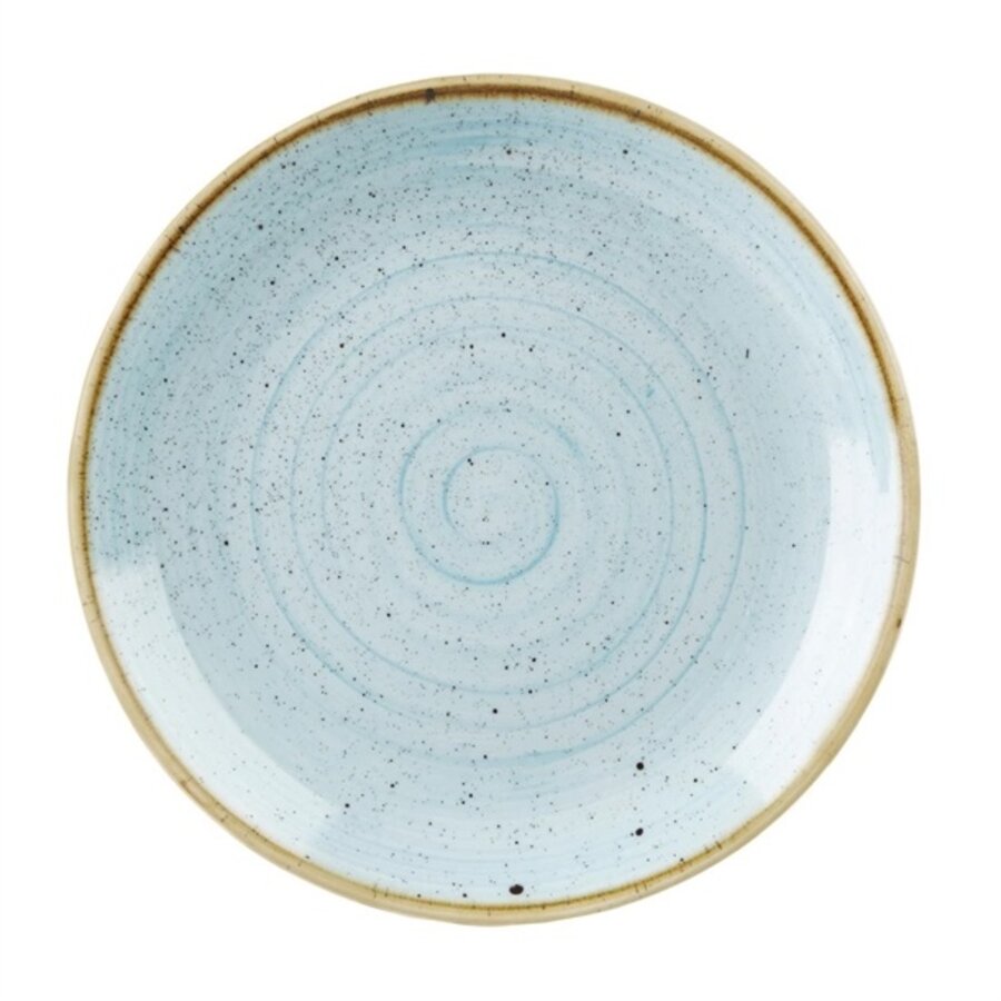 Stonecast ronde borden | Ø26cm | blauw | 12 stuks