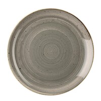 Stonecast ronde borden | Ø26cm | Grijs | 12 stuks