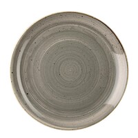 Stonecast round plates | Ø26cm | Gray | 12 pieces