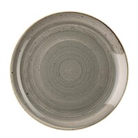 Stonecast round plates | Ø26cm | Grey | 12 pieces