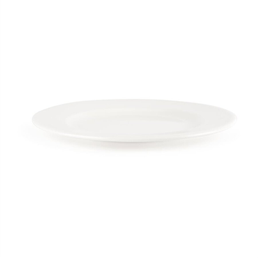 Whiteware Classic plates white 4 sizes (24 pieces)