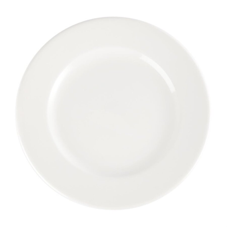 Whiteware Classic plates white 4 sizes (24 pieces)