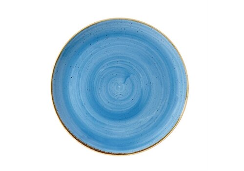 Bloomingville bord klein Kristina Retro taartbord kleine ontbijtbord broodbord rond ø 16 cm, blauw, keramiek, set van 3