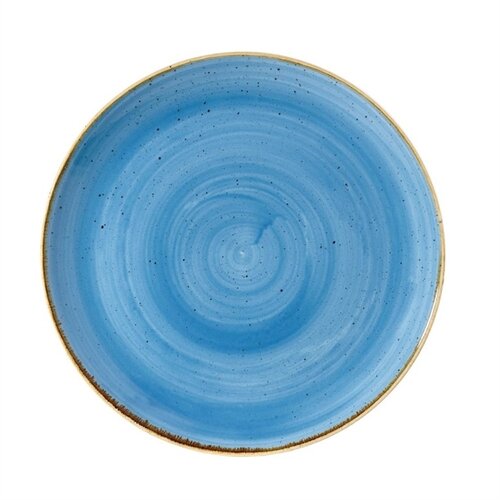  Churchill Runde Teller aus Steinguss | Blau | Ø26cm | 12 Stück 