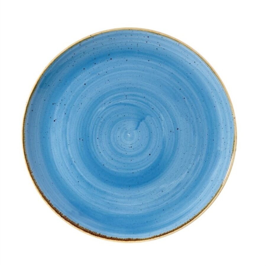 Stonecast ronde borden | Blauw | Ø26cm | 12 stuks