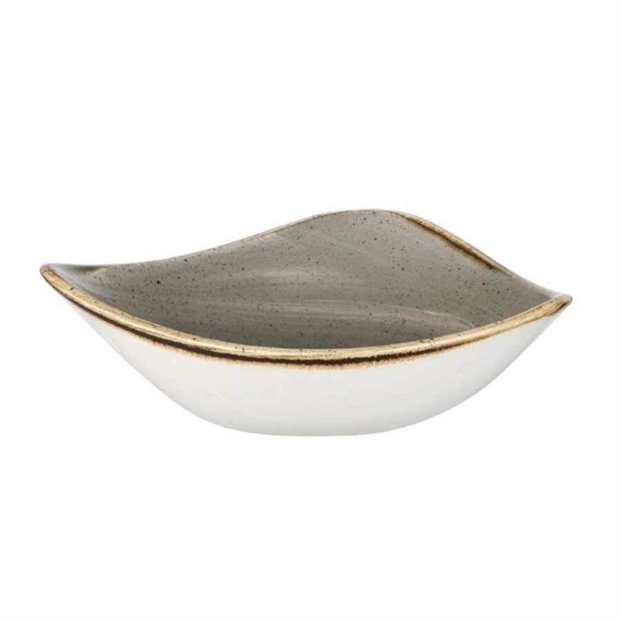 Stonecast triangular bowl | Grey | Ø153 mm | 12 pieces