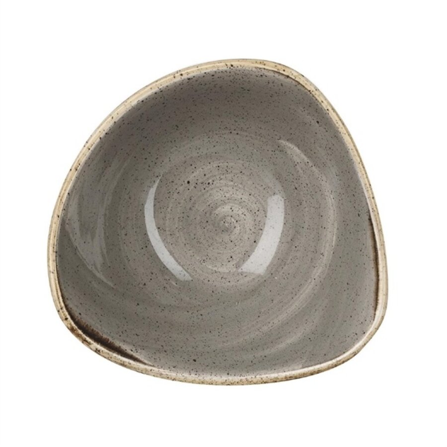 Stonecast triangular bowl | Grey | Ø153 mm | 12 pieces
