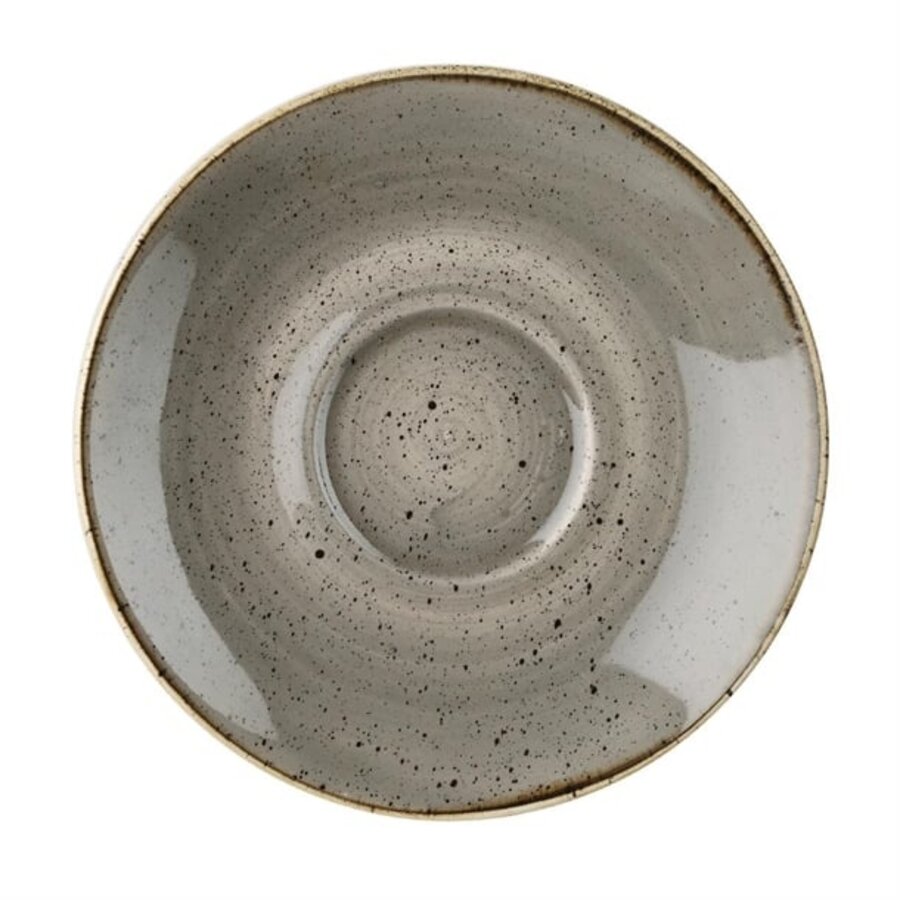 Stonecast cappuccino saucers | gray | 15.8mm | 12 pieces