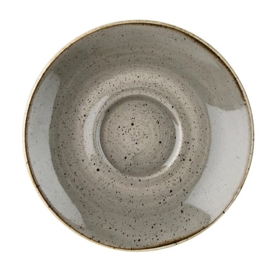 Stonecast cappuccino saucers | grey | 15.8 mm | 12 pieces