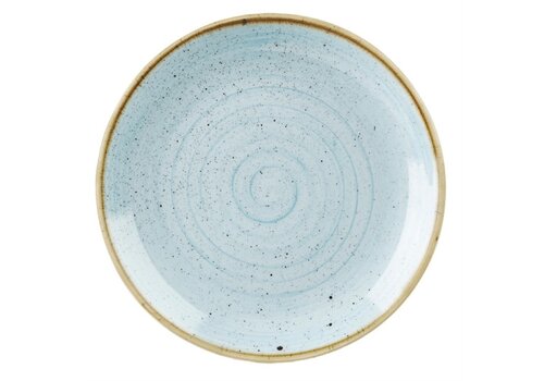  Churchill Assiettes rondes en pierre moulée 20 cm bleu (12 pièces) 
