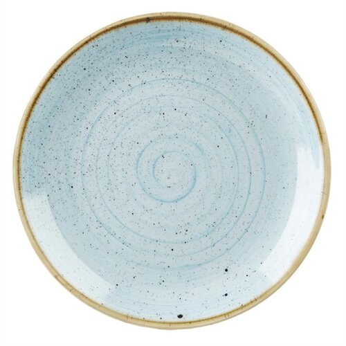  Churchill Assiettes rondes en pierre moulée 20 cm bleu (12 pièces) 