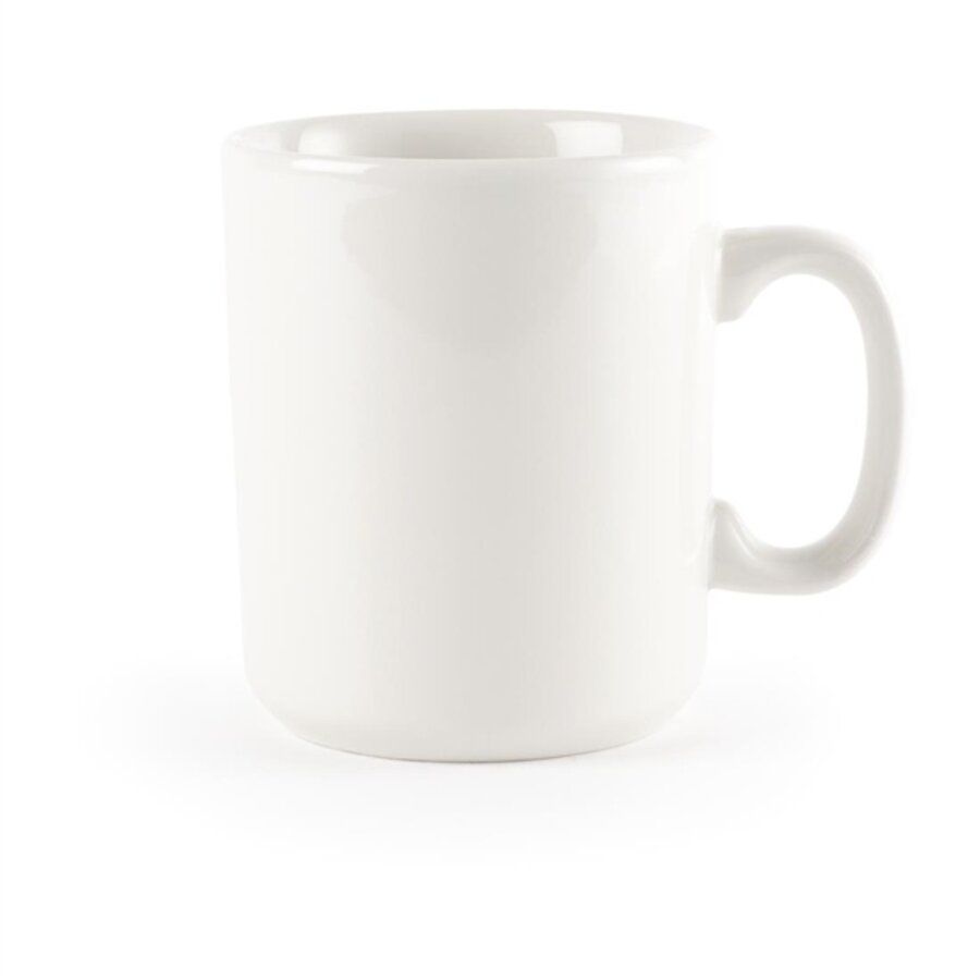 Plain Whiteware Windsor Mugs | 280ml | 36 pieces